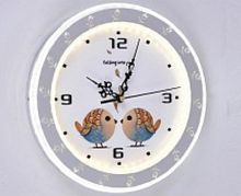 Светильник светодиодный часы Мелодия Света Птички 6485-28W 28Вт 220В Белый картинка 